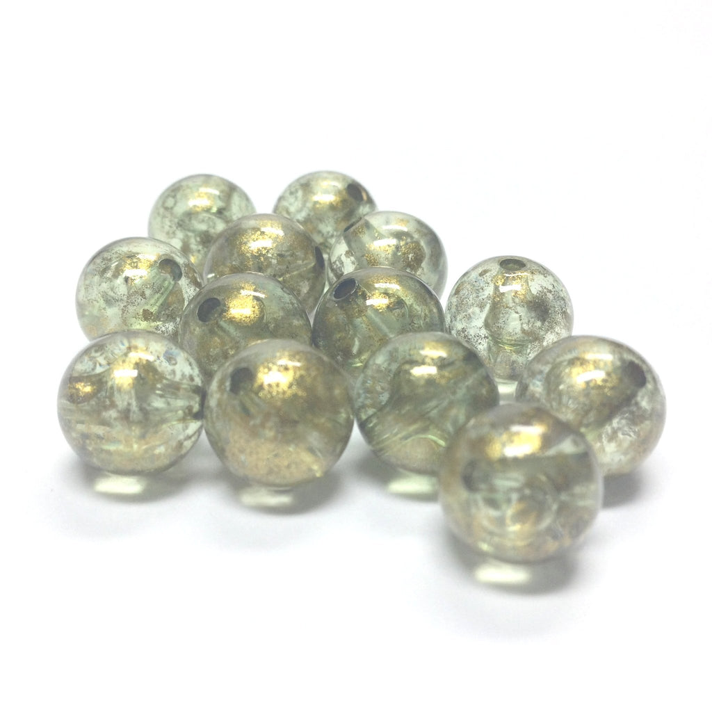 4MM Green "Gold Lace" Bead (144 pieces)