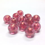 8MM Ruby "Gold Lace" Bead (144 pieces)