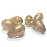 10X17MM Topaz "Gold Lace" Pear Bead (36 pieces)