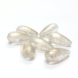 7X14MM Crystal "Gold Lace" Pear Bead (72 pieces)