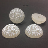20MM Ivory/White Engraved Cab (12 pieces)