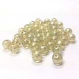 6MM Yellow "Silver Lace" Bead (144 pieces)