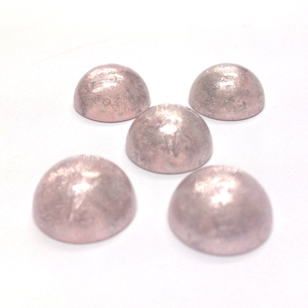 10MM Pink "Silver Lace" Cab (72 pieces)