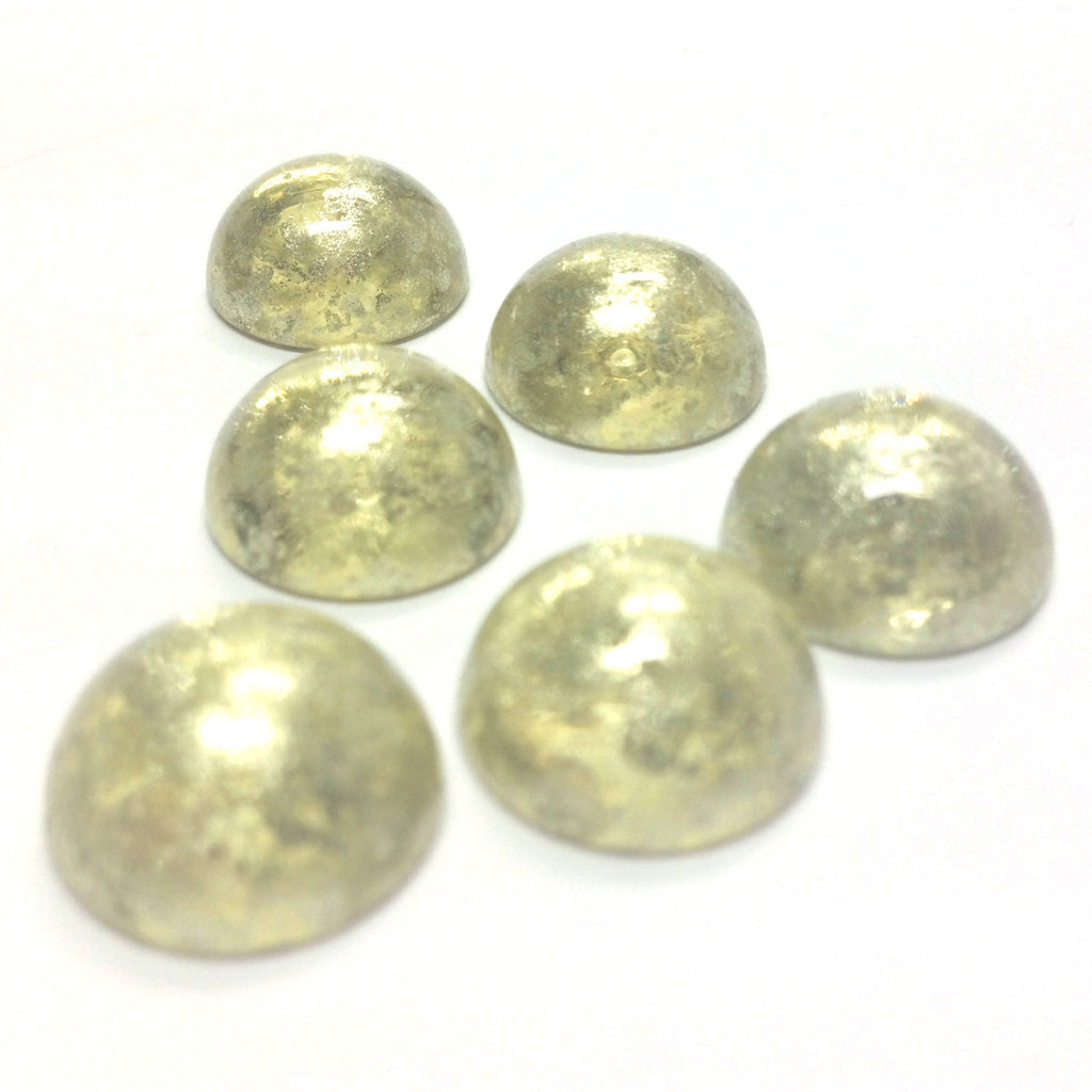 10MM Yellow "Silver Lace" Cab (72 pieces)