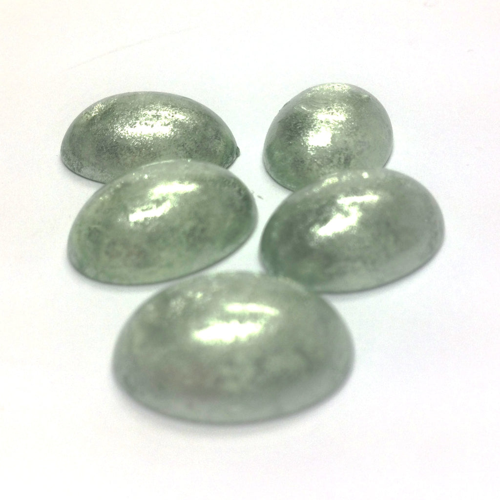14X10MM Green"Silver Lace" Cab (36 pieces)