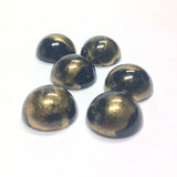 10MM Black/Gold "Striate" Cab (24 pieces)