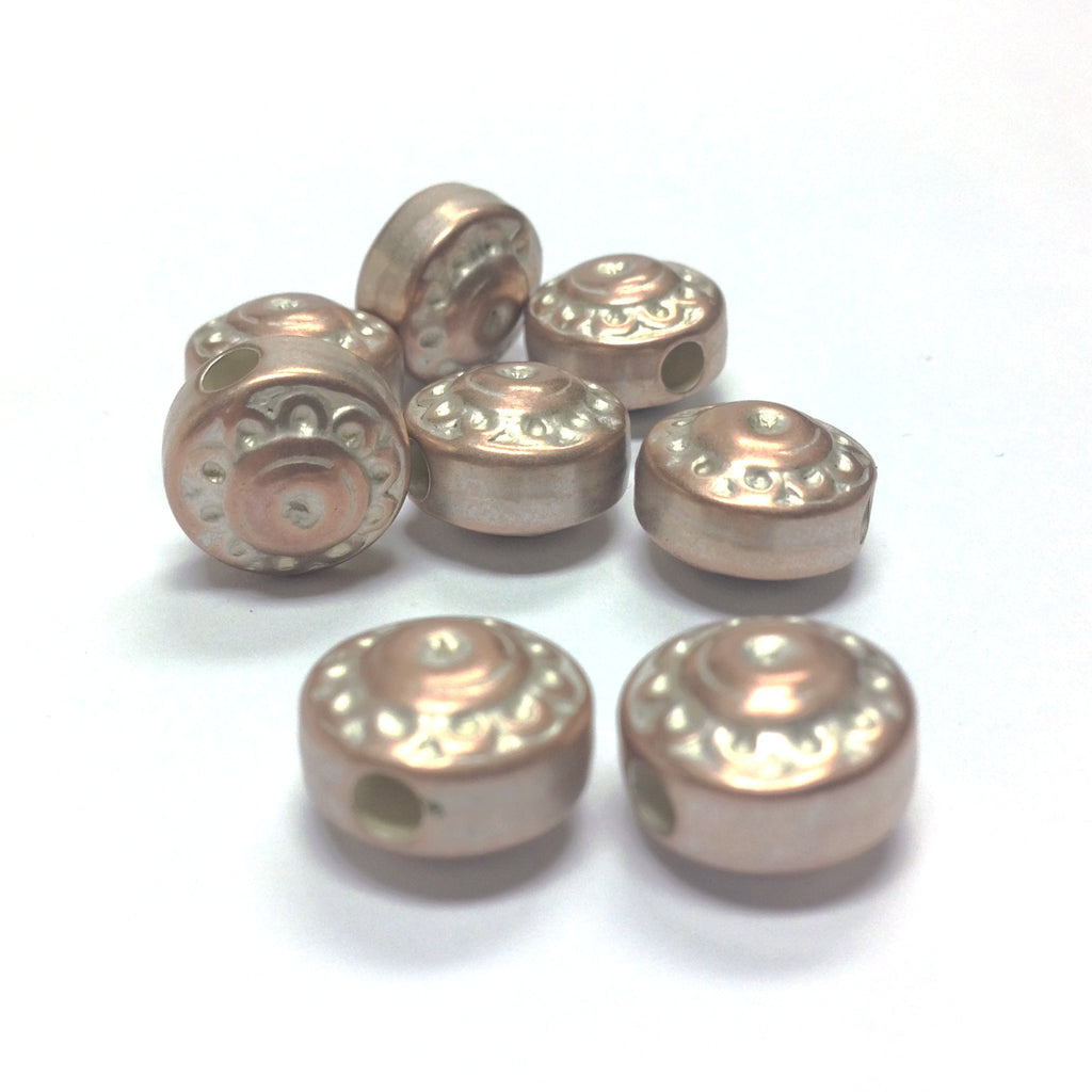 11MM Copper/Silver Disc Bead (12 pieces)