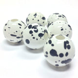 18MM "Dalmation" L.H. Bead (12 pieces)