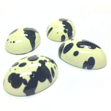 14X10MM "Dalmation" Oval Cab (12 pieces)