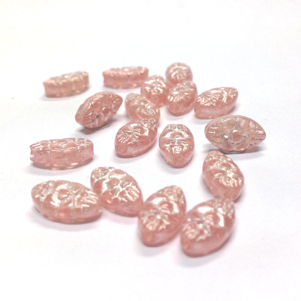 11X6.5MM Pink "Halo" Oval Bead (72 pieces)