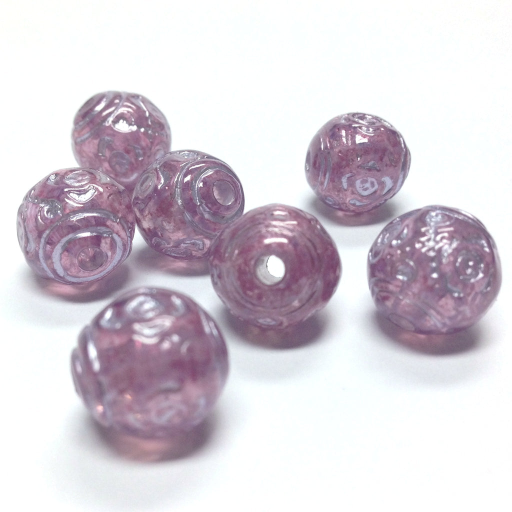 12MM Lilac "Halo" Round Bead (24 pieces)