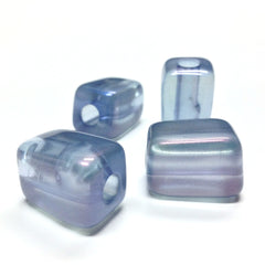 15X21MM Blue "Lumina" Rectangle Bead (12 pieces)