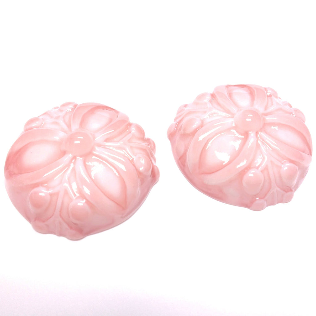 25MM Rosequartz "Glaze" Cab (6 pieces)