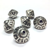 14X12MM Ant.Silver Pyramid Beads (24 pieces)