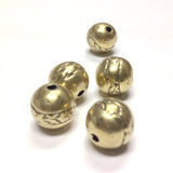 11MM Antique Gold Round Bead (36 pieces)