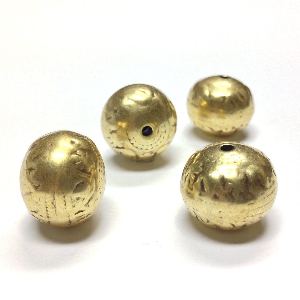16MM Antique Gold Round Bead (12 pieces)