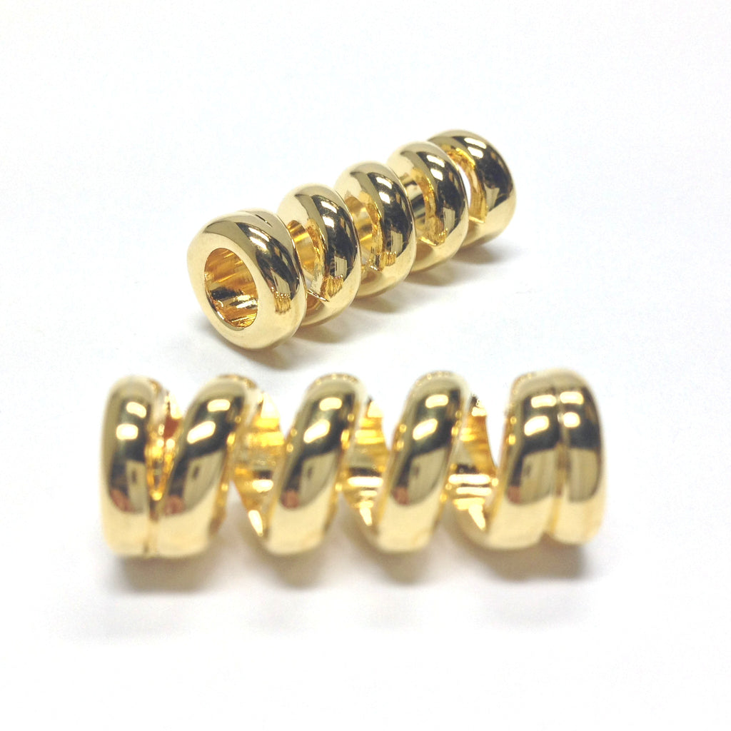 28X11MM Gold Coil Tube (12 pieces)
