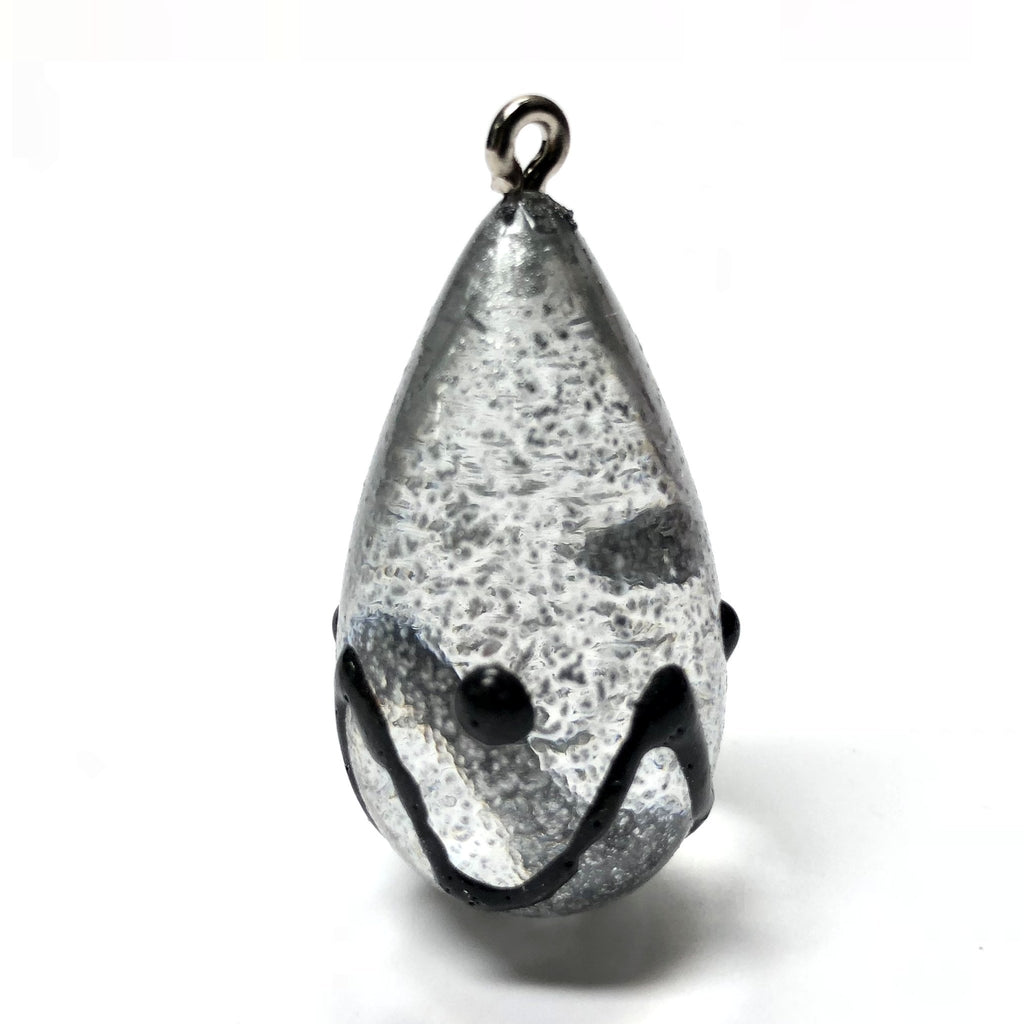 32X18MM Silver "Cadabra" Pear Drop (2 pieces)