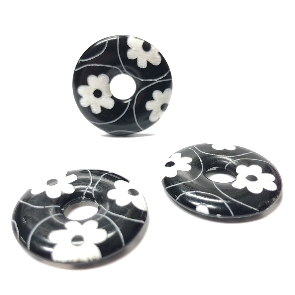 27MM Black/White "Daisy" Ring (6 pieces)