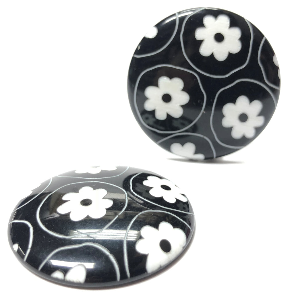 36MM Black/White "Daisy" Disc (1 piece)