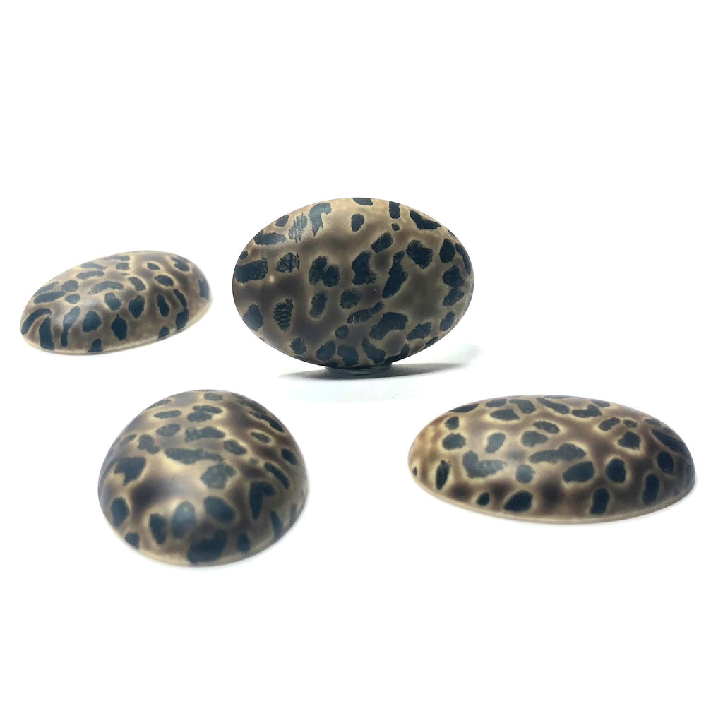 25X18MM Cheetah Oval Cab (6 pieces)