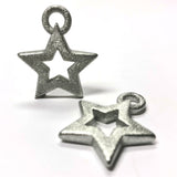 Silver "Voile" Star Drop (6 pieces)