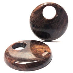 44MM "Wood Burl" Hoop (2 pieces)