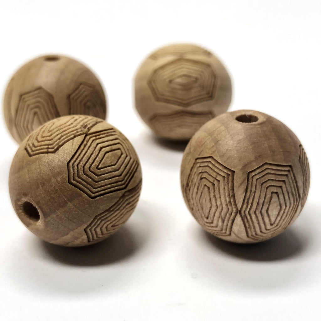 18MM "Legno Shell" Wood Bead (12 pieces)