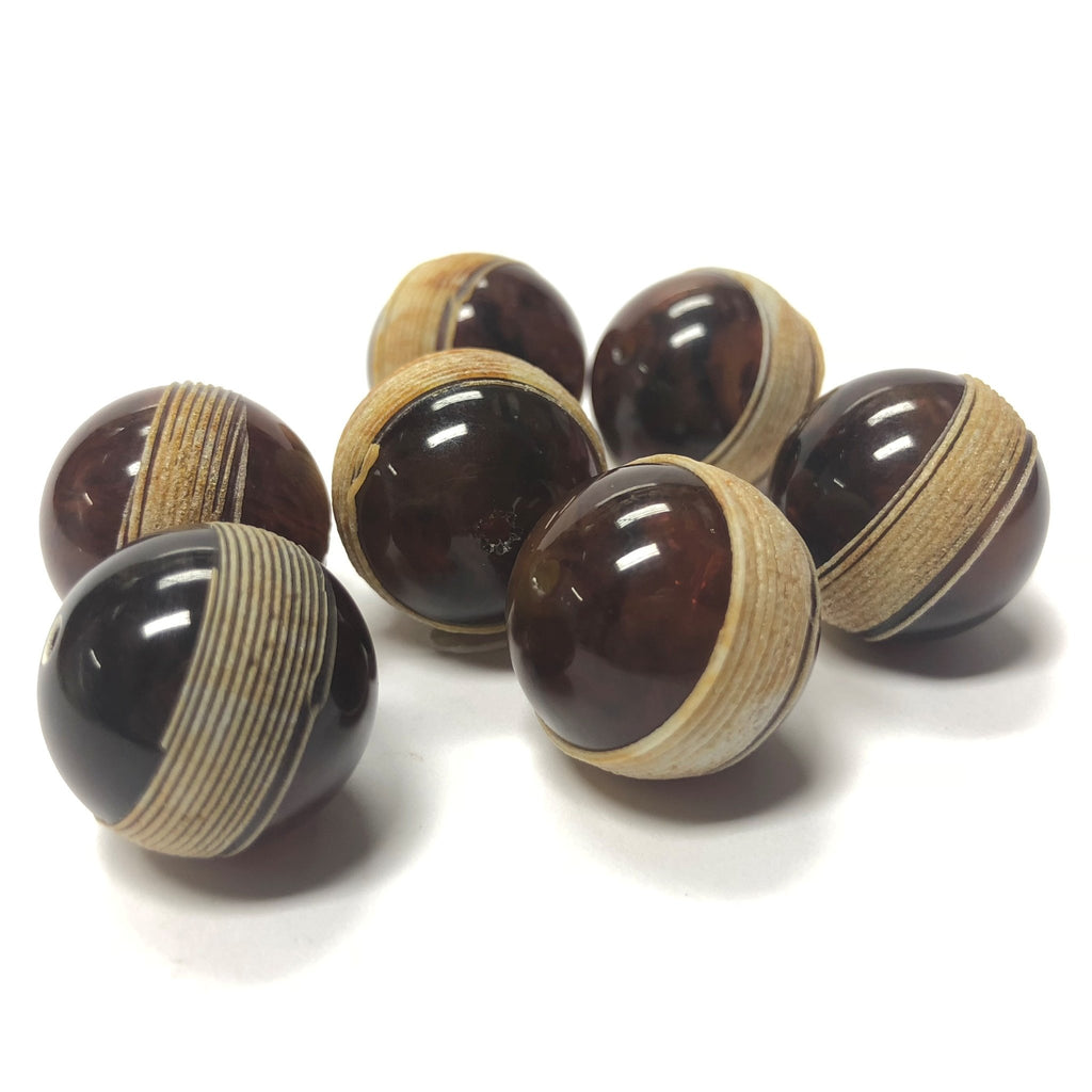 18MM Tortoise "Twine" Round Bead (12 pieces)