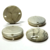 18MM "Scilla" Grey 2-Hole Round Disc (12 pieces)