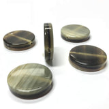 18MM "Striped Horn" Reversible Disc Bead (12 pieces)