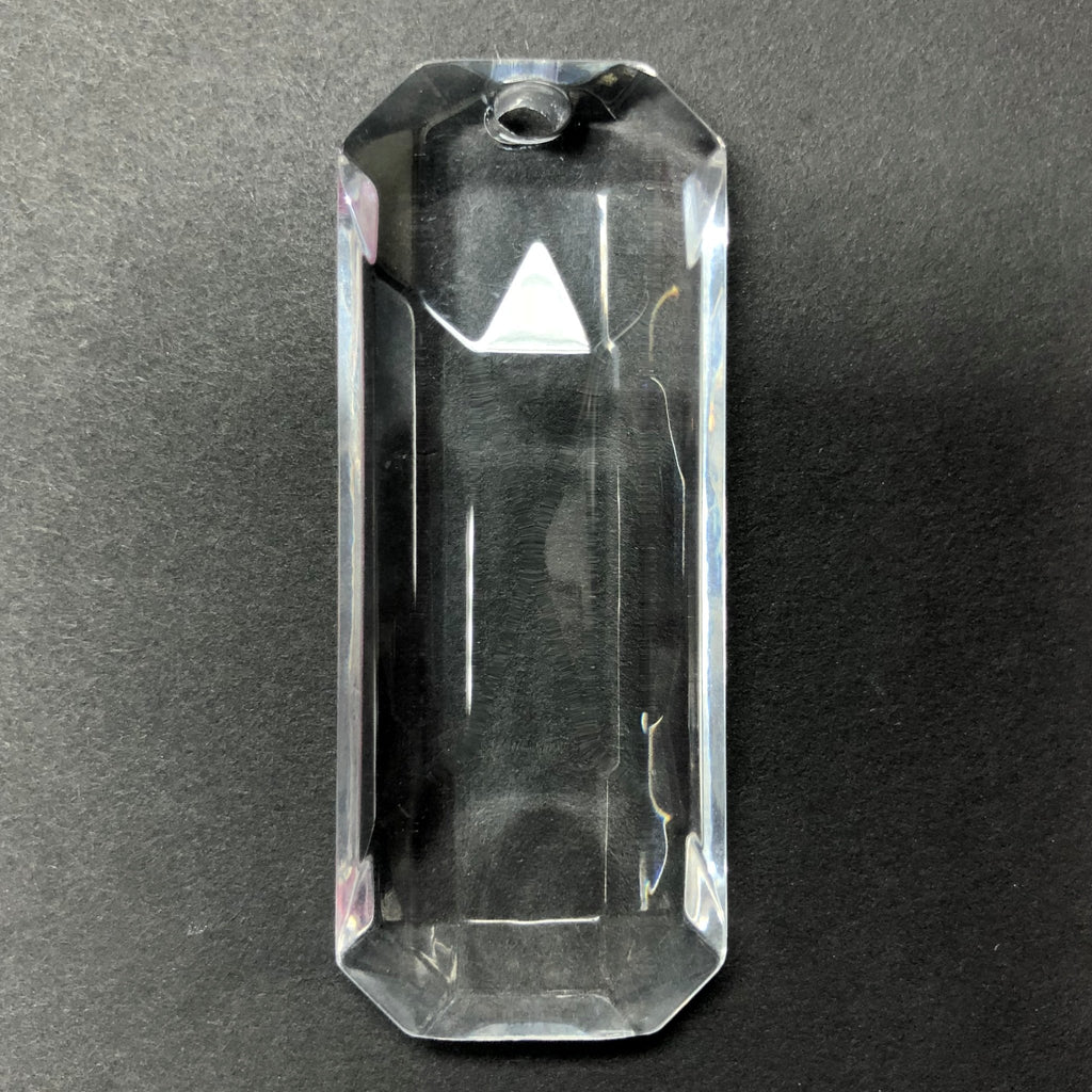 25X63MM Crystal Faceted Rectangle Drop (1 piece)
