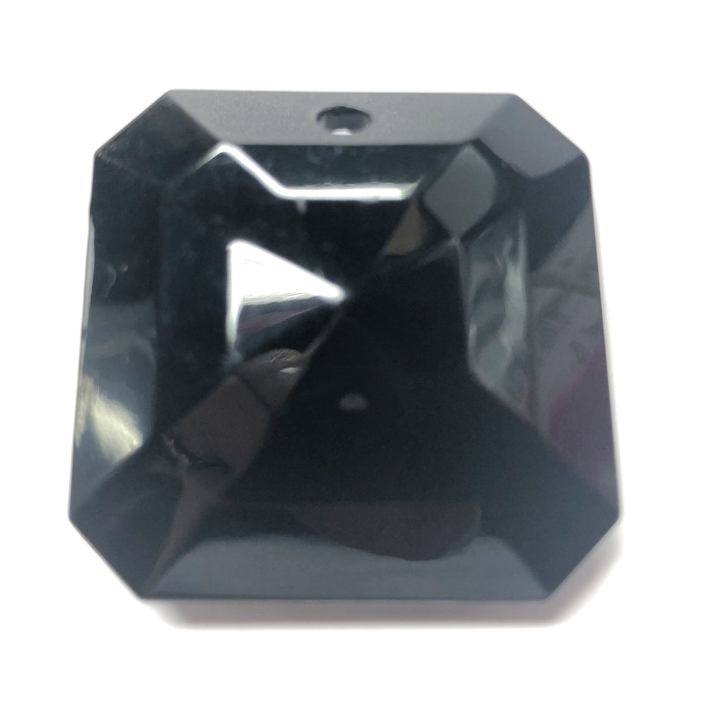 43X43MM Black Faceted Square Drop (1 piece)