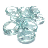 Lt. Aqua Oval Faceted Stone (12 pieces)