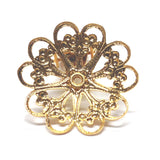 18MM Goldtone Brass Filigree Earclip (4 pieces)