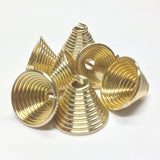 10X14MM Goldtone Coil Cap (36 pieces)
