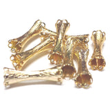 14MM Goldtone Metal Tube (24 pieces)