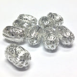 15X10MM Silvertone Filigree Bead (36 pieces)