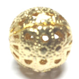 20MM Goldtone Filigree Bead (12 pieces)