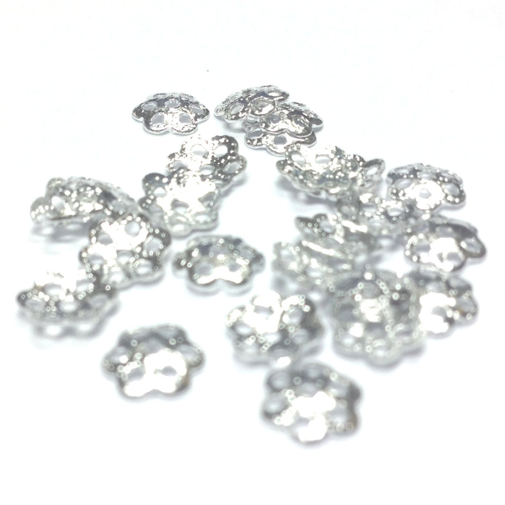 6MM Silvertone Filigree Cap (288 pieces)