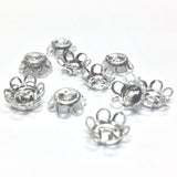 9X3MM Silvertone Filigree Cap (36 pieces)