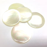 22.5X2MM White MOP Shell Round Cab (36 pieces)
