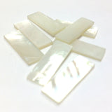 19X6.8MM White MOP Shell Rectangle Cab (72 pieces)