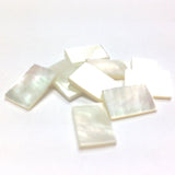 12X8MM White MOP Shell Rectangle Cab (72 pieces)