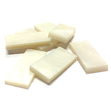 20X10MM White MOP Shell Rectangle Cab (72 pieces)