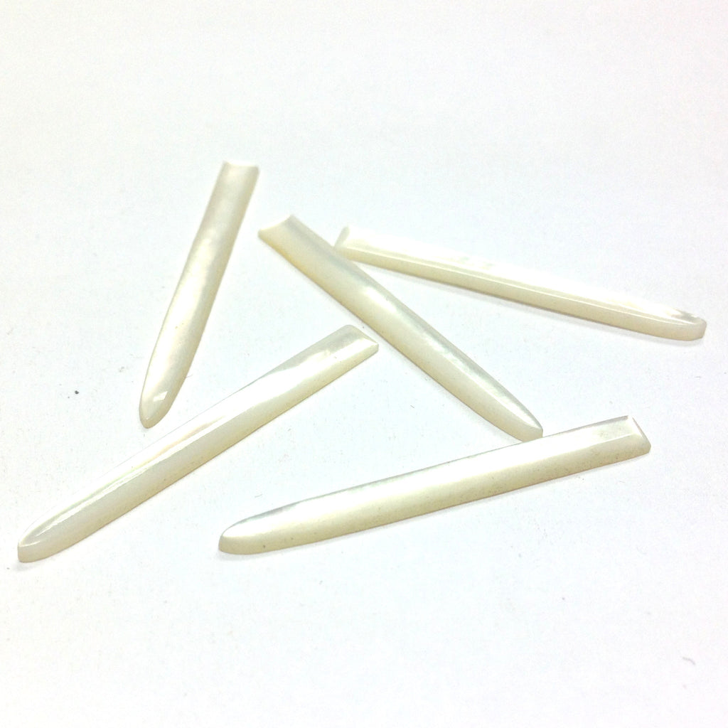 30X3.5MM White MOP Shell Dagger Cab (72 pieces)